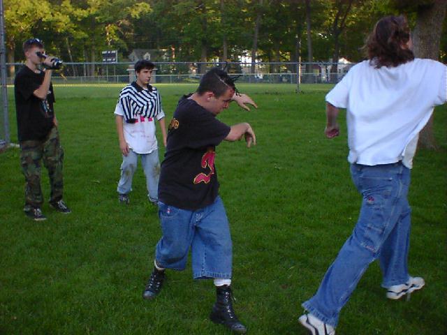 Psychopathic Kid pushes Hammer out of the way!